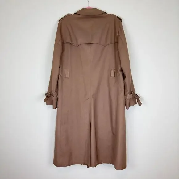 Vintage Christian Dior Monsieur Brown Trench Coat Men's Size Large Streetwear